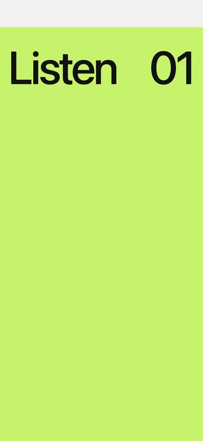 Oriel on a phone: steps in lime